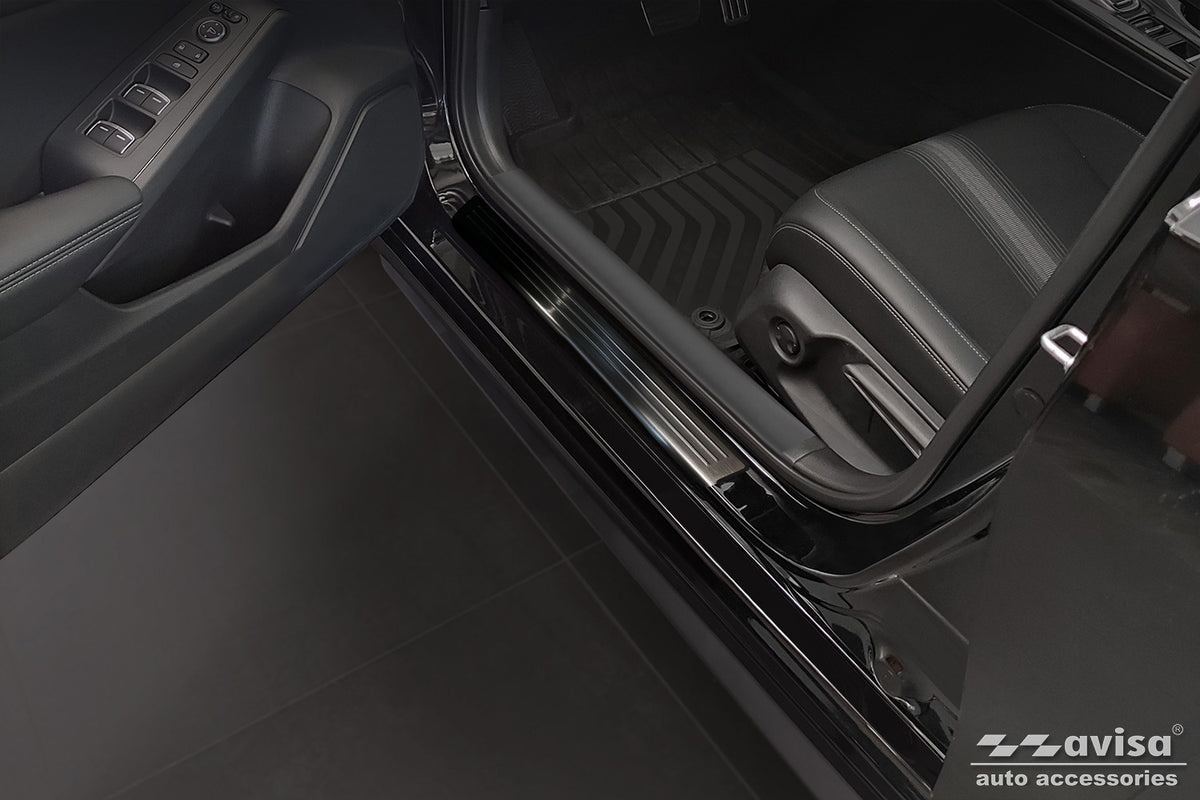 Protector umbral de puertas en relieve HONDA CIVIC hatchback negro