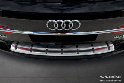 protector de parachoques trasero AUDI A6 C8 plata satinado