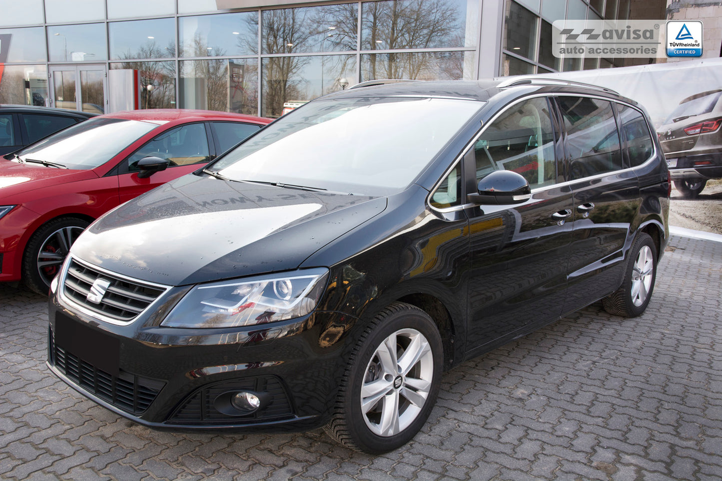 protector de parachoques trasero SEAT ALHAMBRA negro