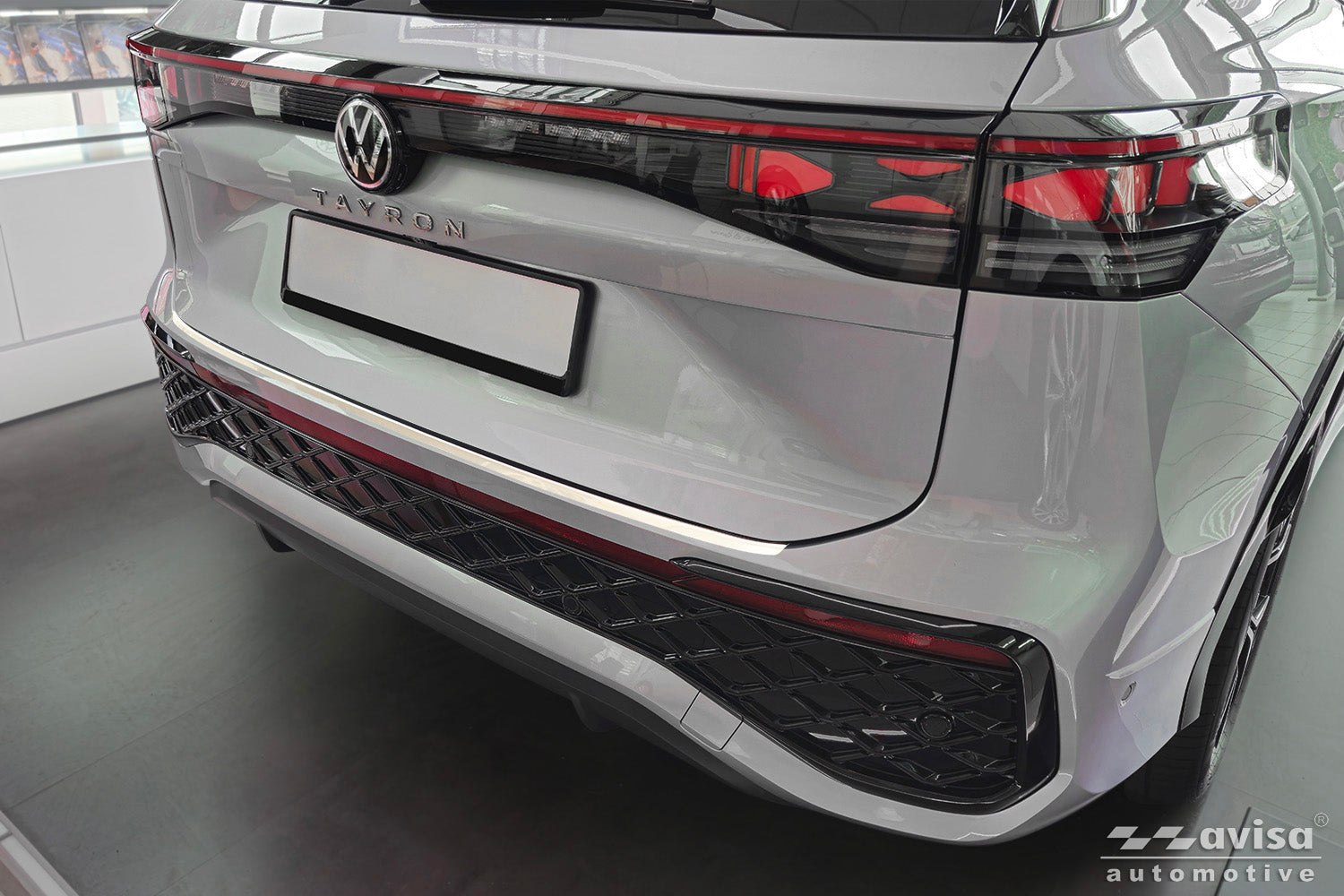 protector de parachoques trasero VW TAYRON plata satinado