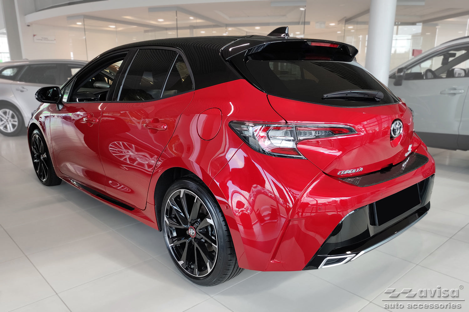 protector de parachoques trasero TOYOTA COROLLA hatchback negro