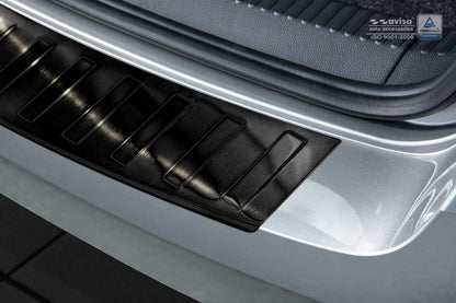 protector de parachoques trasero SKODA FABIA combi negro 2014-18