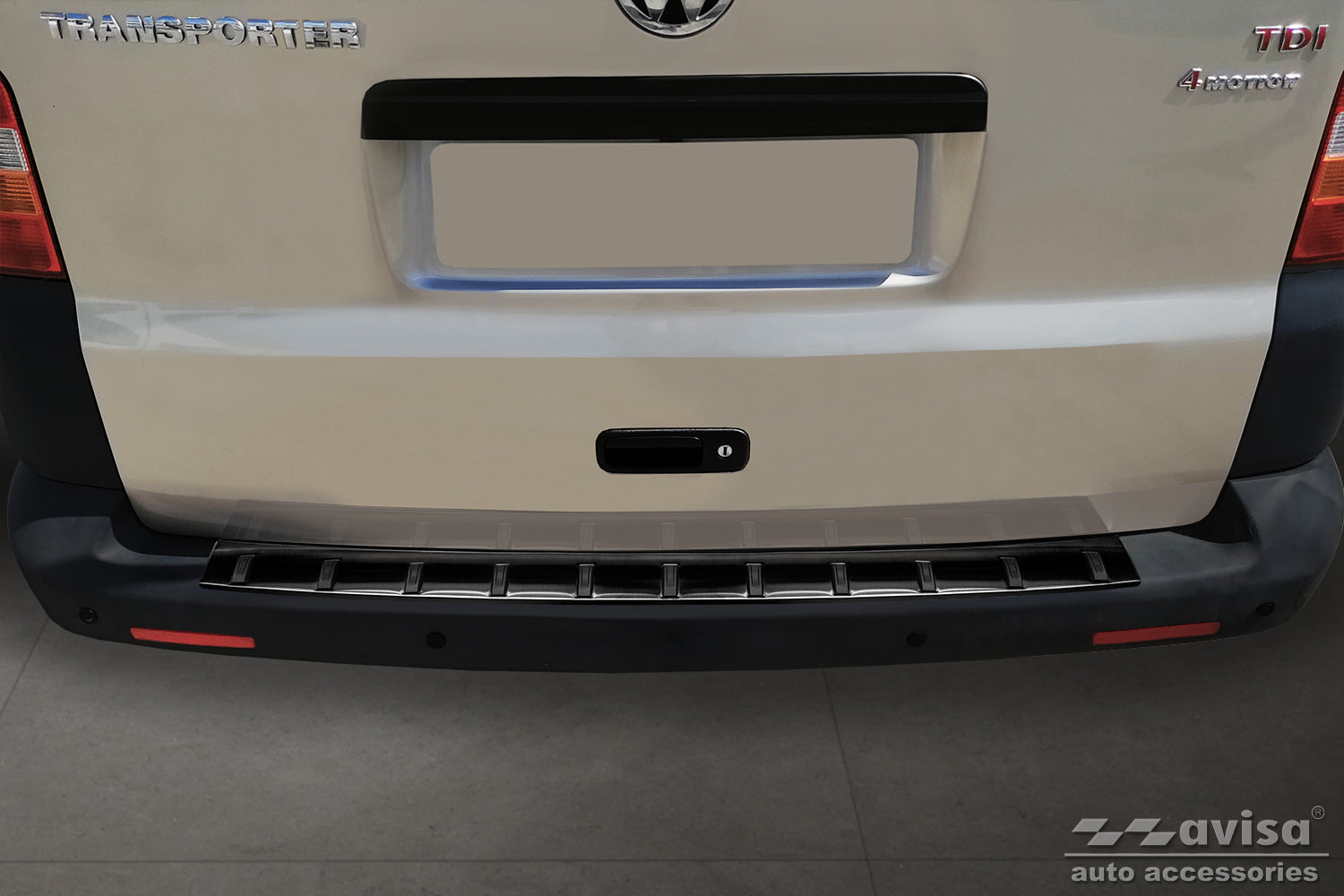 protector de parachoques trasero VW TRANSPORTER T5 Multivan/Caravelle negro