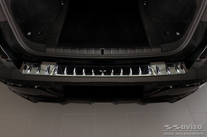 protector de parachoques trasero BMW 7 negro espejo
