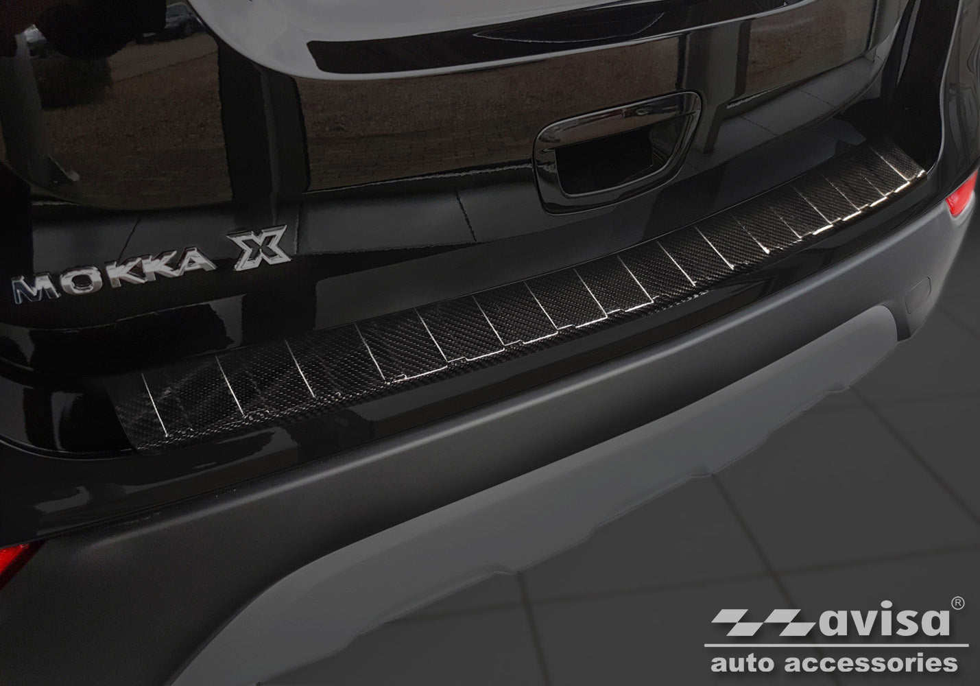protector de parachoques trasero OPEL MOKKA X negro