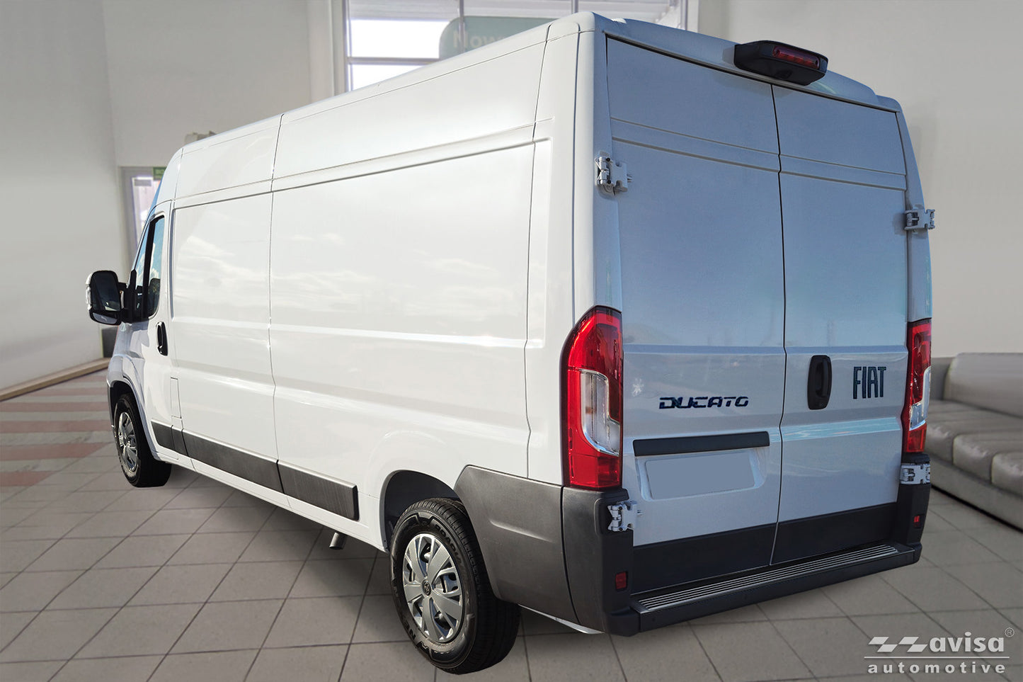 protector de parachoques trasero FIAT DUCATO negro