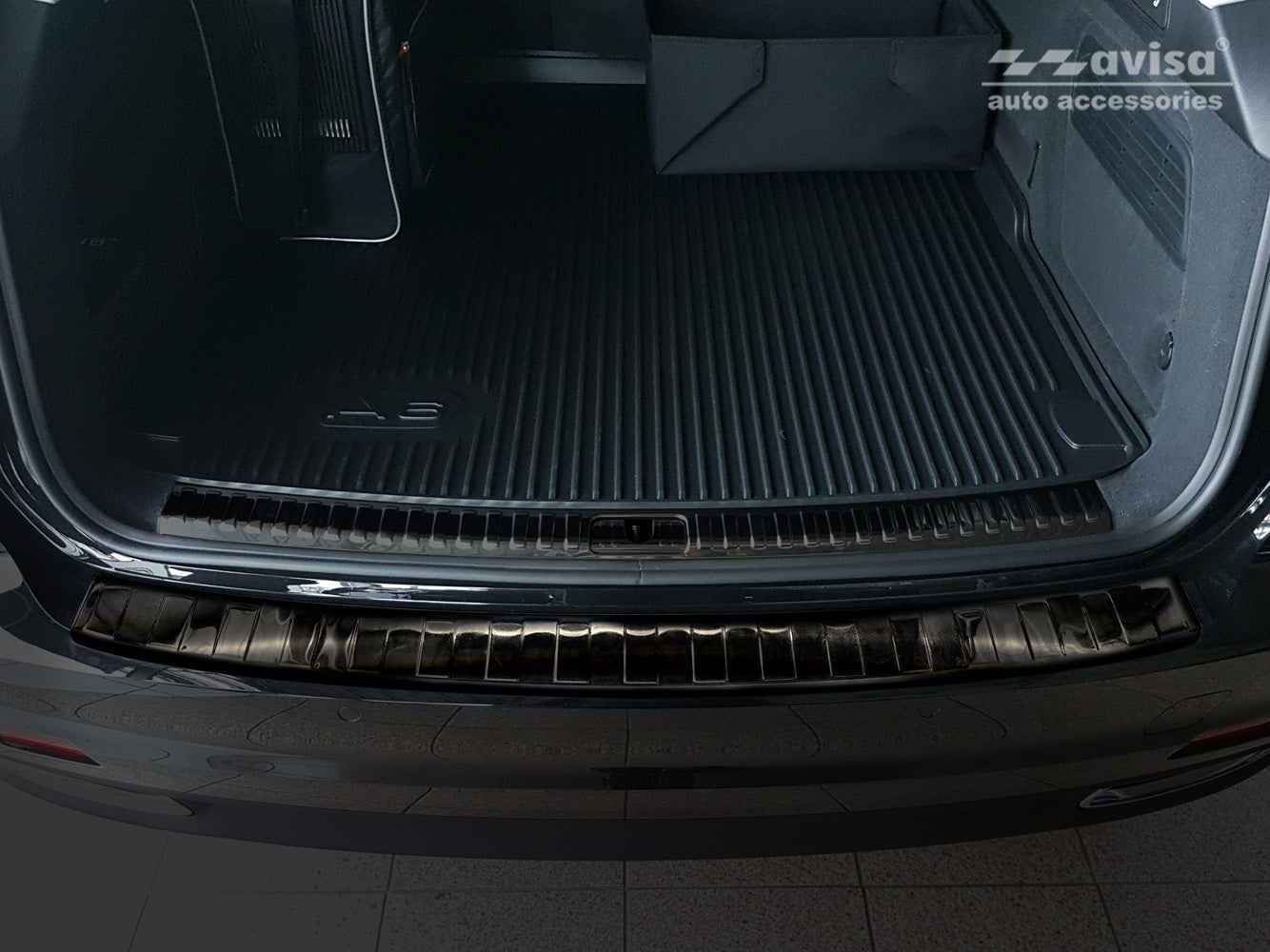 protector de parachoques trasero AUDI A6 C8 negro 2018-2025