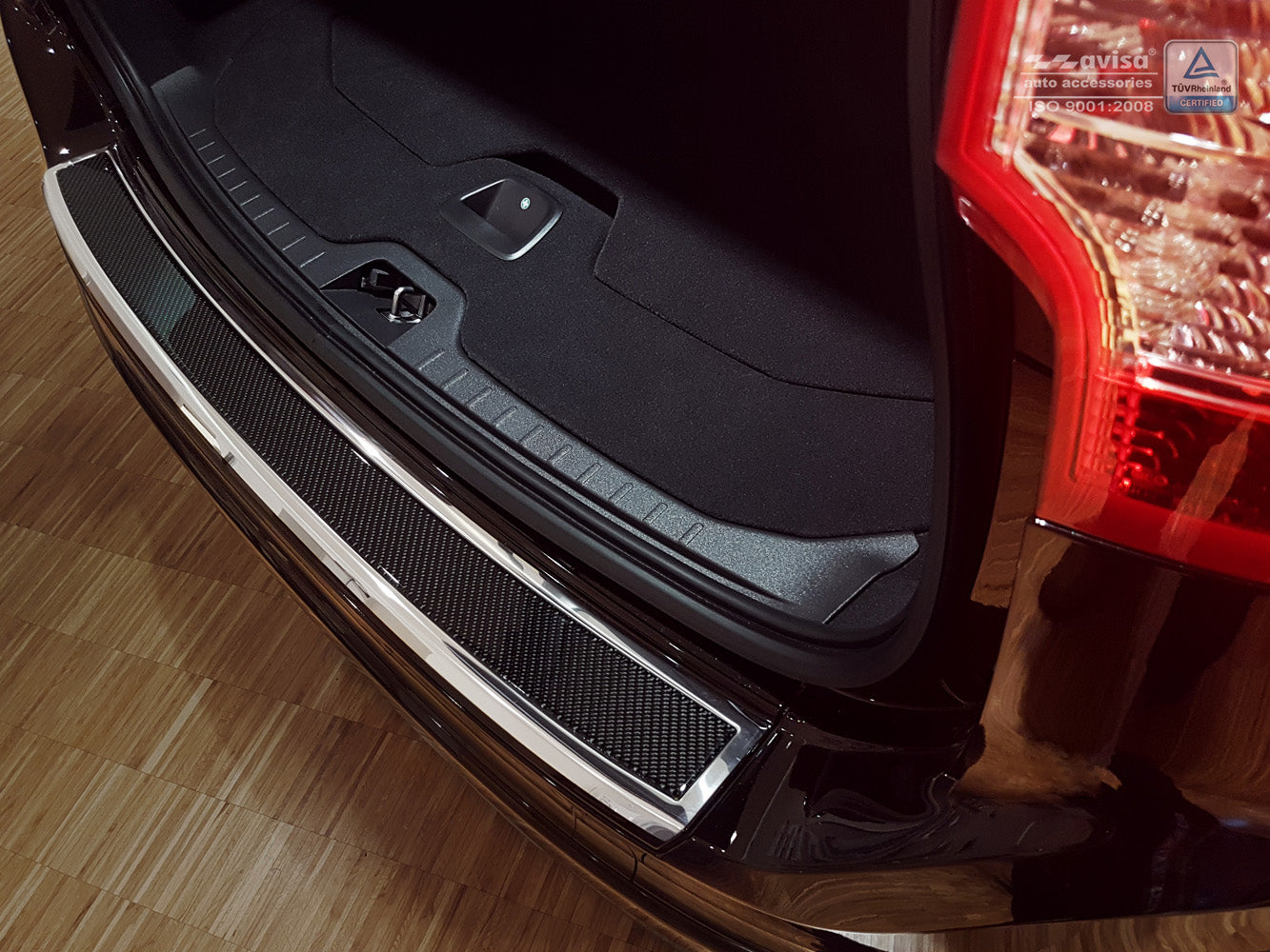 protector de parachoques trasero VOLVO XC60 espejo acero,negro fibra de carbono