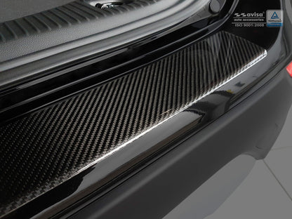 protector de parachoques trasero OPEL MOKKA X negro fibra de carbono