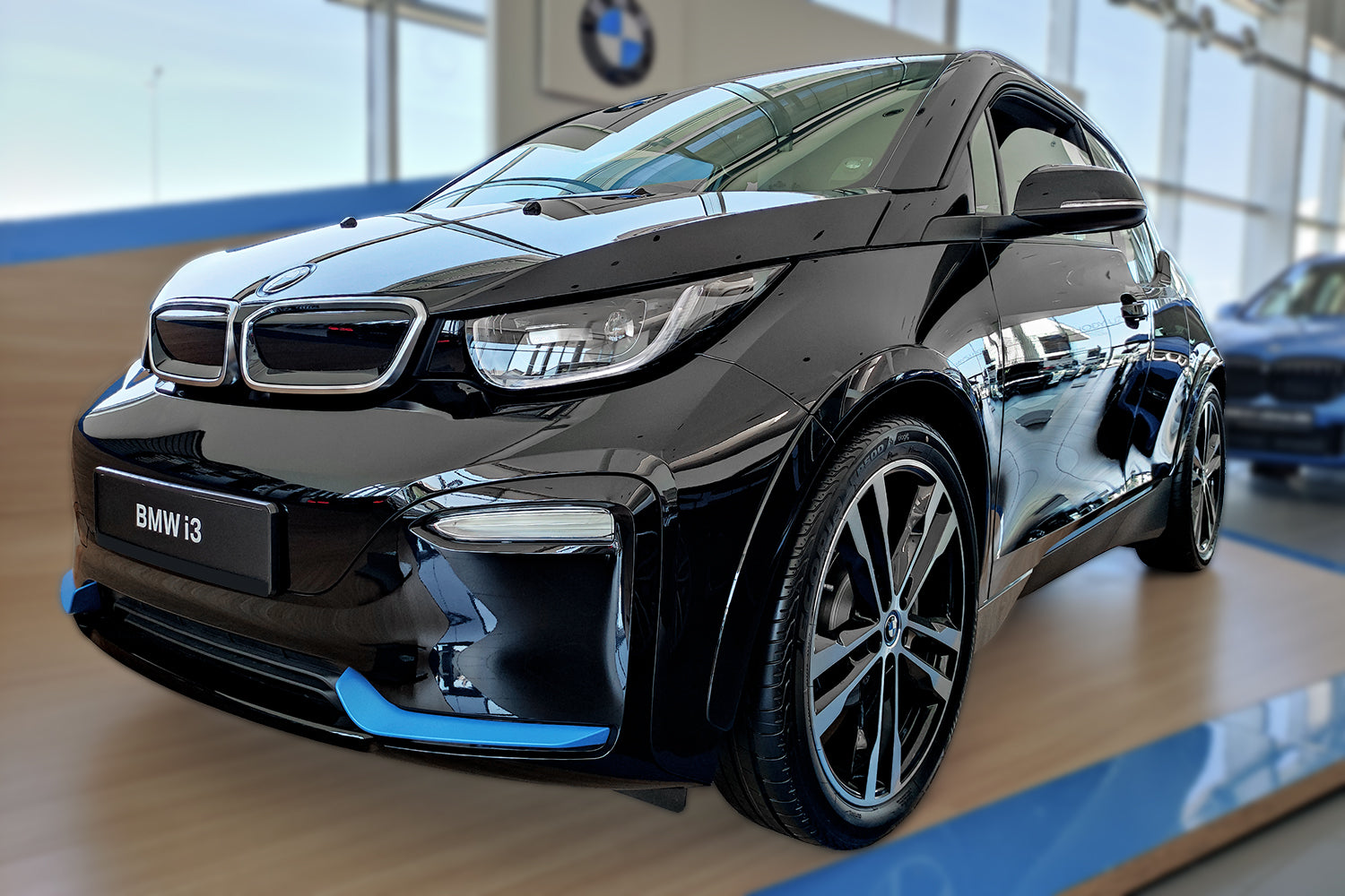 protector de parachoques trasero BMW i3 negro