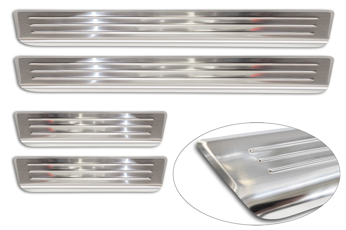 Protector umbral de puertas en relieve SKODA SUPERB COMBI plata satinado