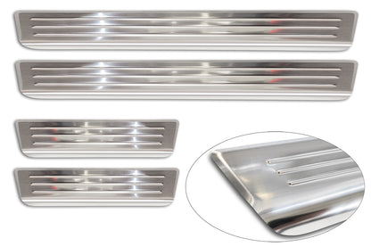 Protector umbral de puertas en relieve SKODA SUPERB COMBI plata satinado