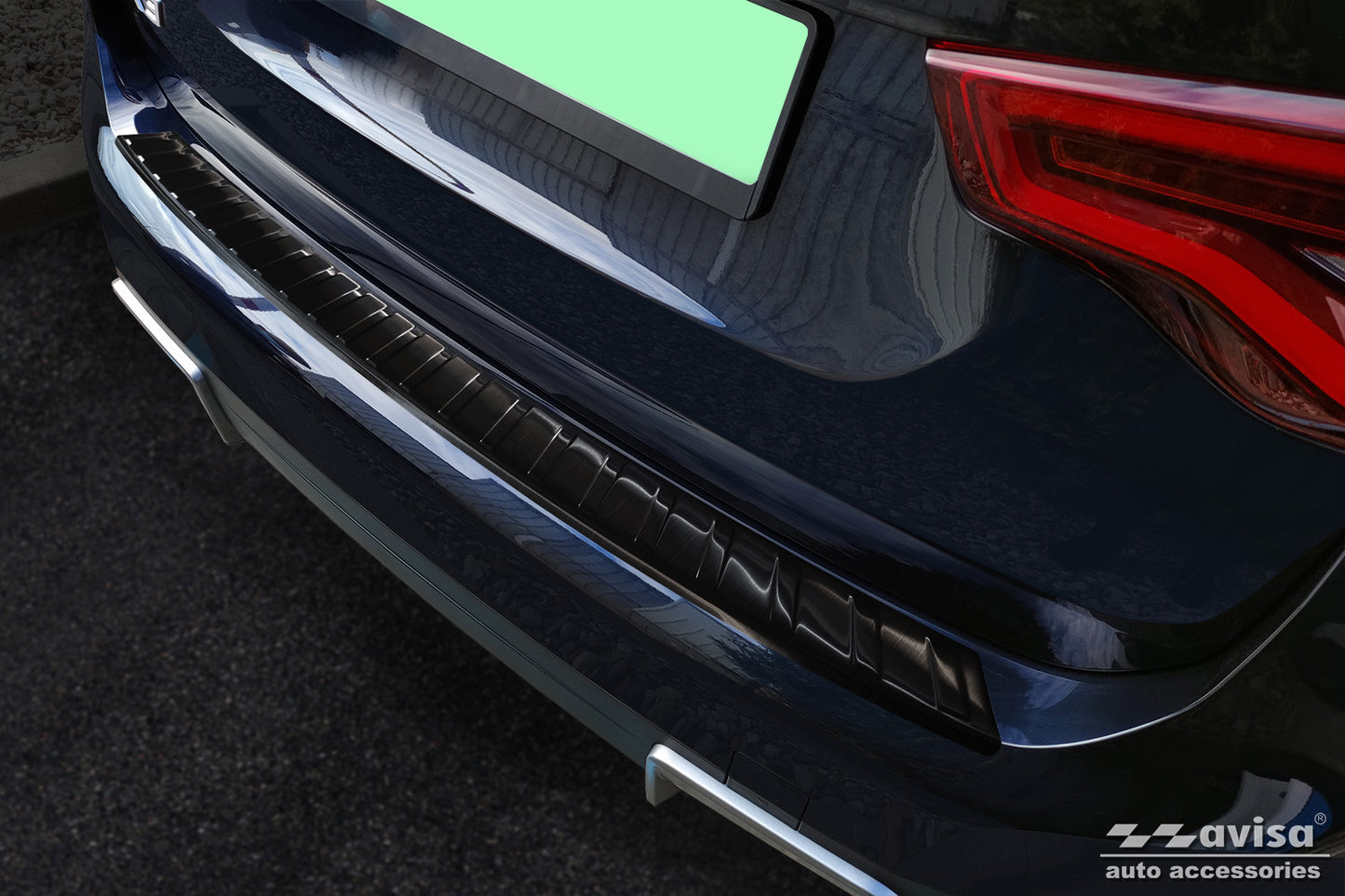 protector de parachoques trasero BMW iX3 (G08) negro
