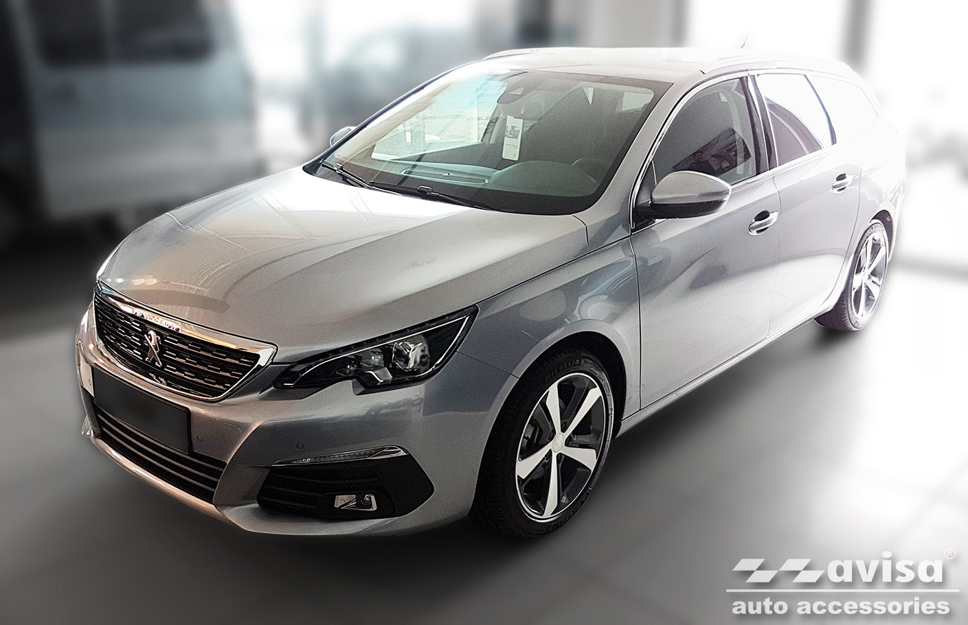 protector de parachoques trasero PEUGEOT 308 SW combi negro