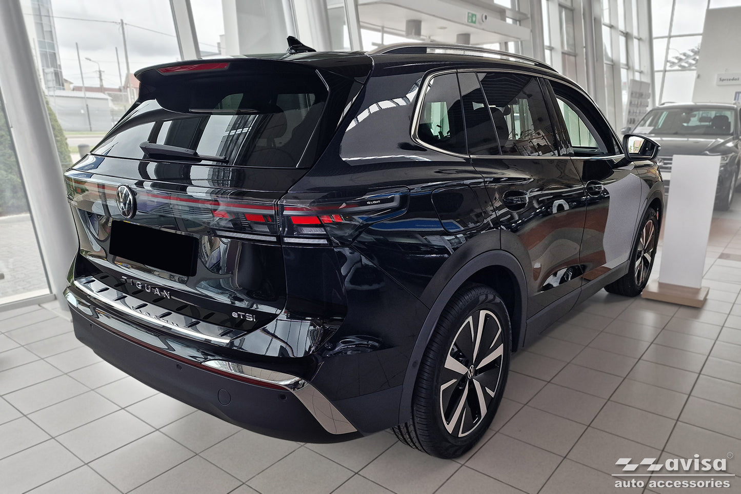 protector de parachoques trasero VW TIGUAN plata satinado