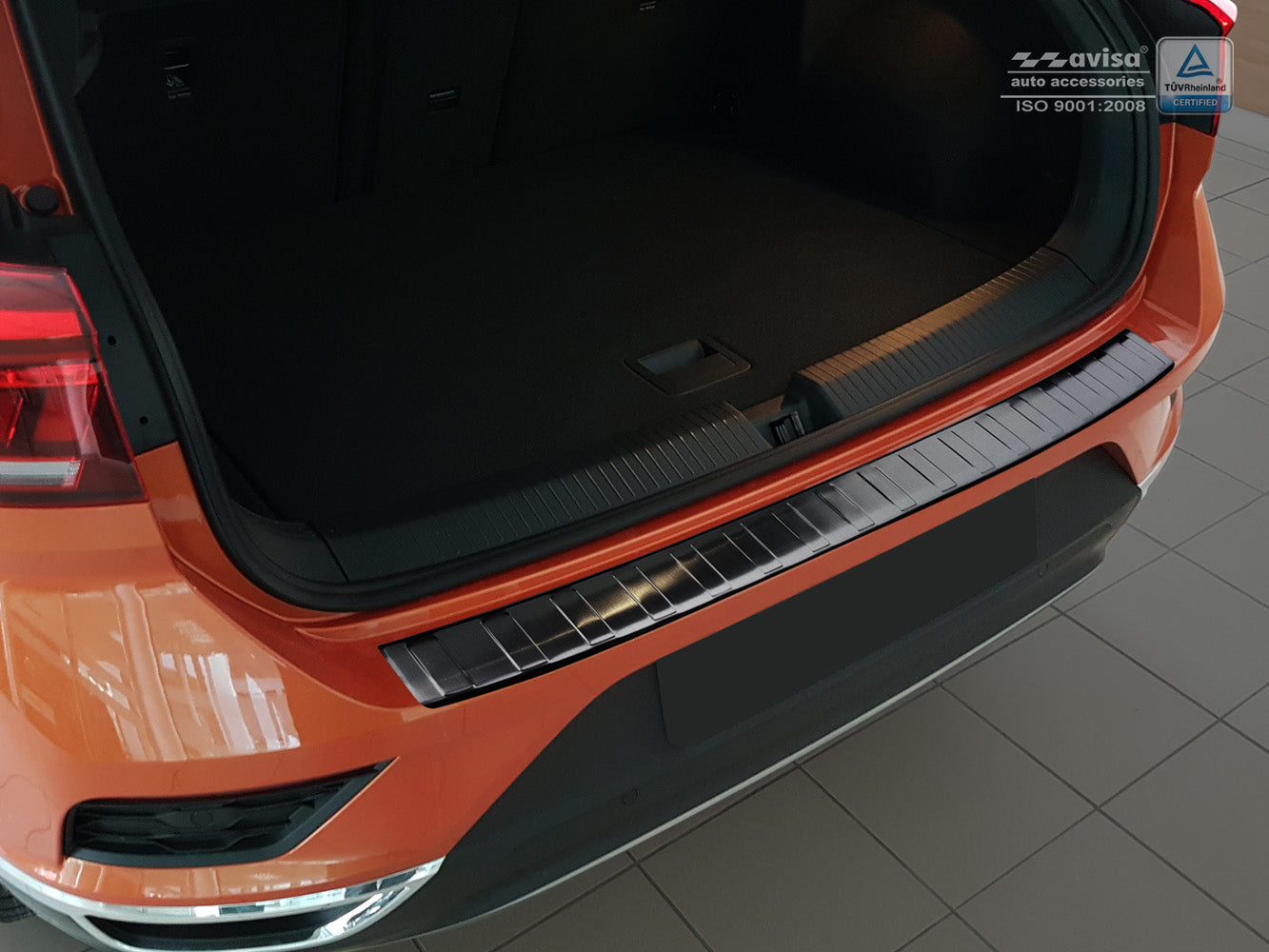 protector de parachoques trasero VW T-ROC cabrio negro 2022+
