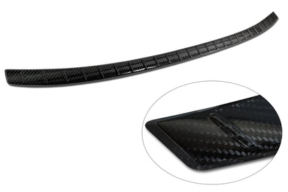 protector de parachoques trasero VW TAIGO negro fibra de carbono