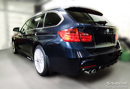 protector de parachoques trasero BMW 3 F31 touring negro 2012-18