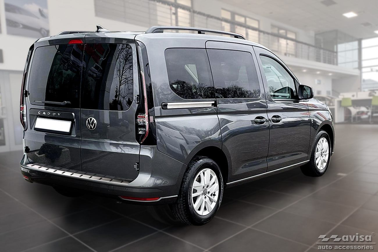 protector de parachoques trasero VW CADDY (SB) plata