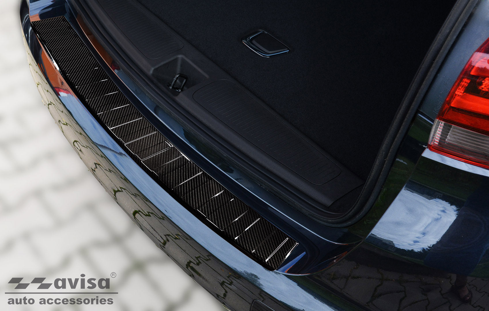protector de parachoques trasero OPEL ASTRA K negro