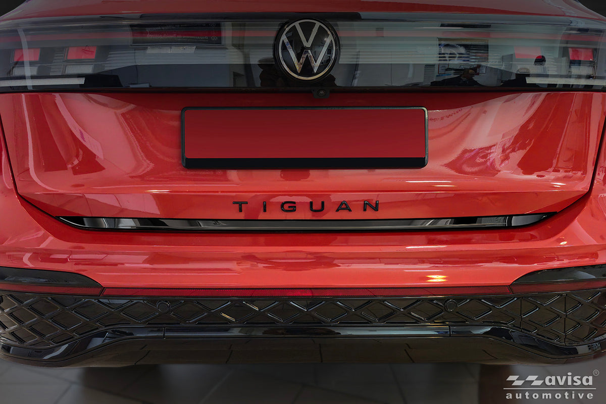 cubierta decorativa del portón trasero del VW TIGUAN negro espejo