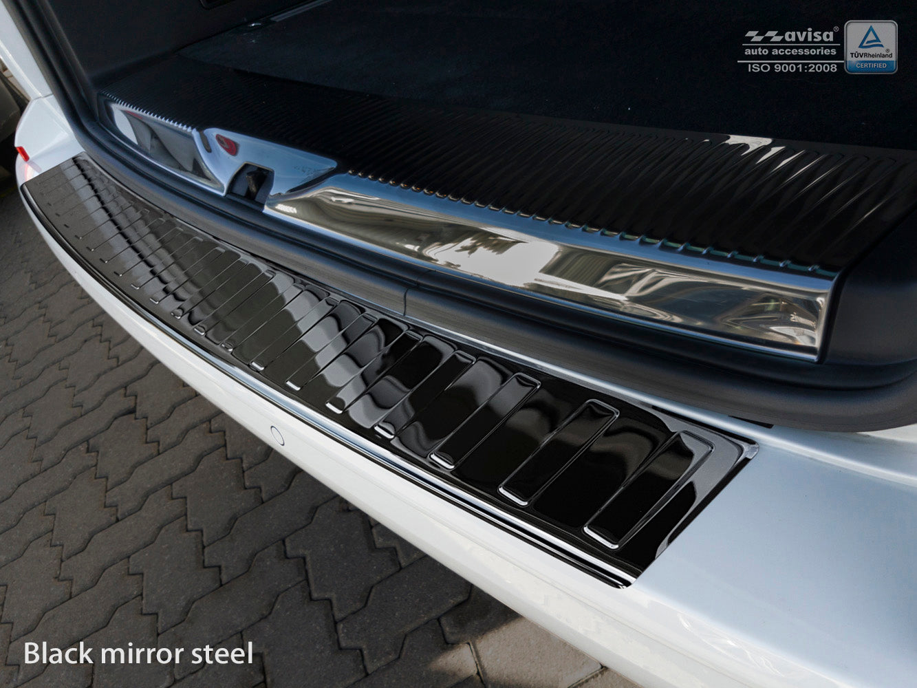protector de parachoques trasero VW TRANSPORTER T6T6.1, Caravelle negro espejo