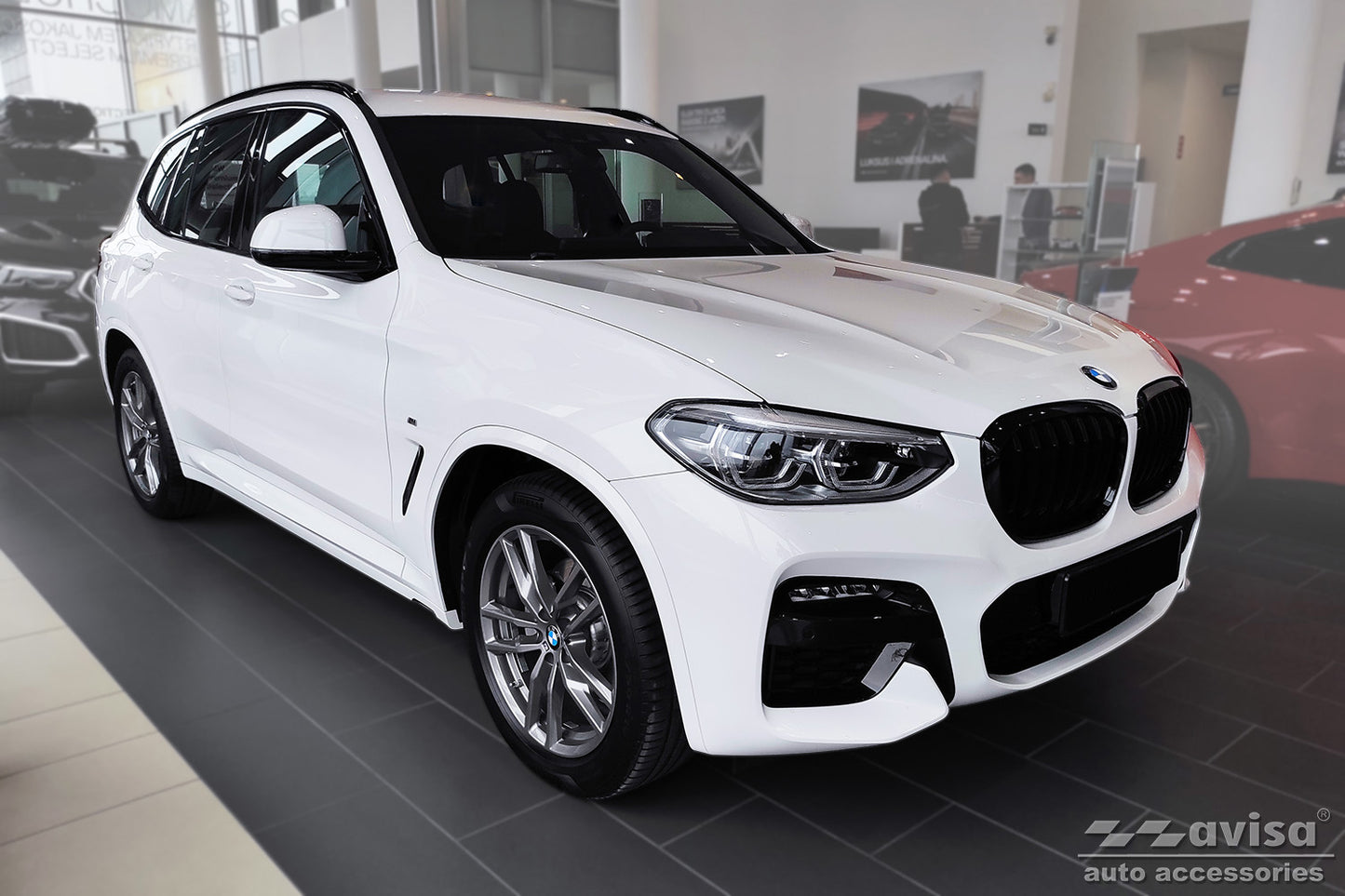 protector de parachoques trasero BMW X3 negro