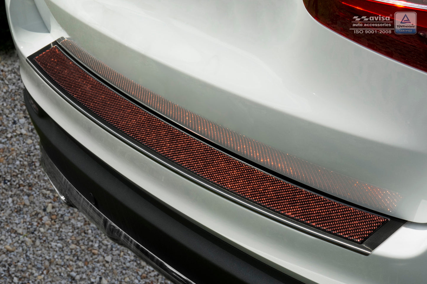 protector de parachoques trasero MERCEDES GLC (X253) negro acero, rojo&negro fibra de carbono