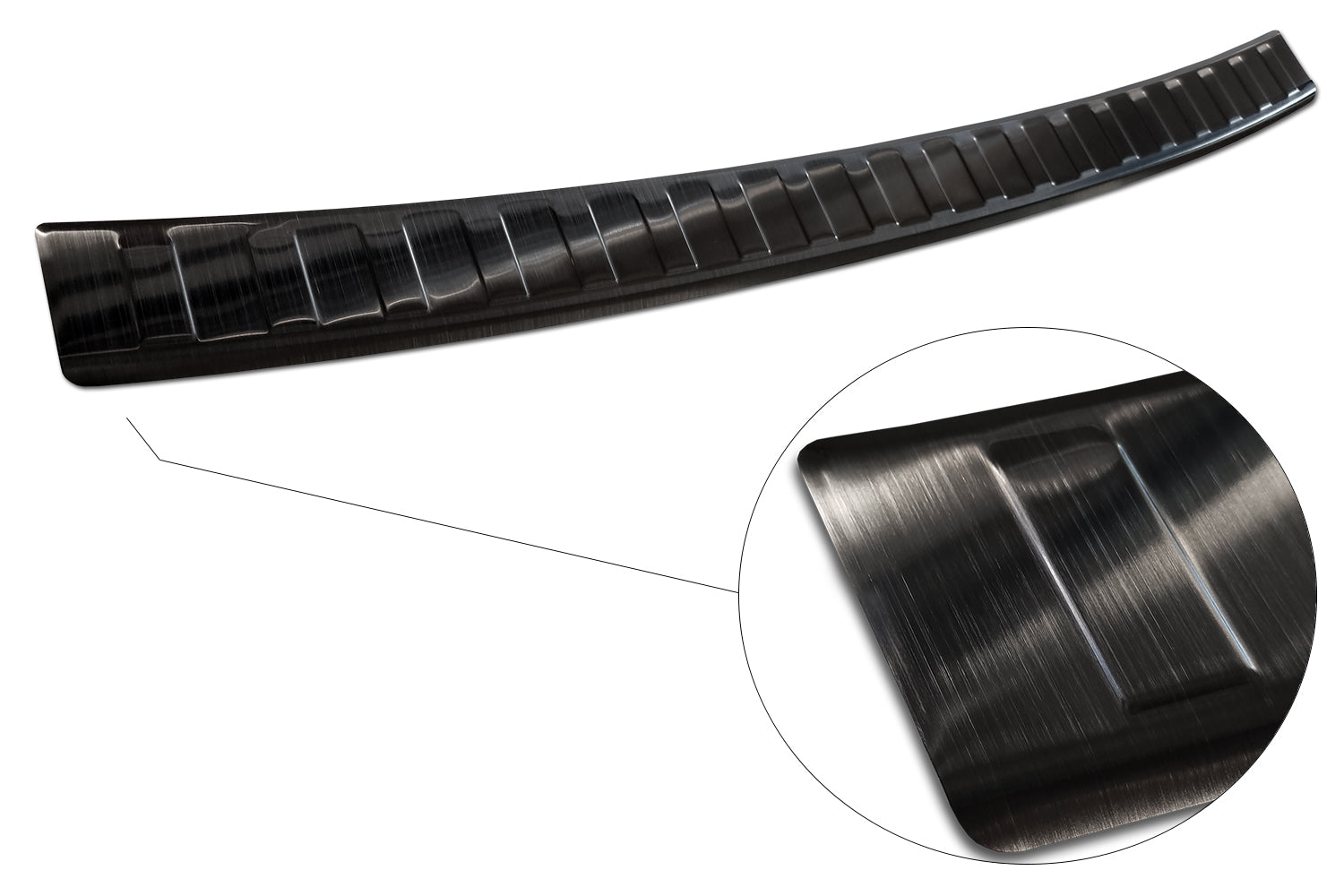 protector de parachoques trasero VW PASSAT B8 negro