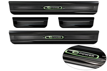 Protector umbral de puertas ''E-POWER'' TESLA MODEL S liftback negro espejo