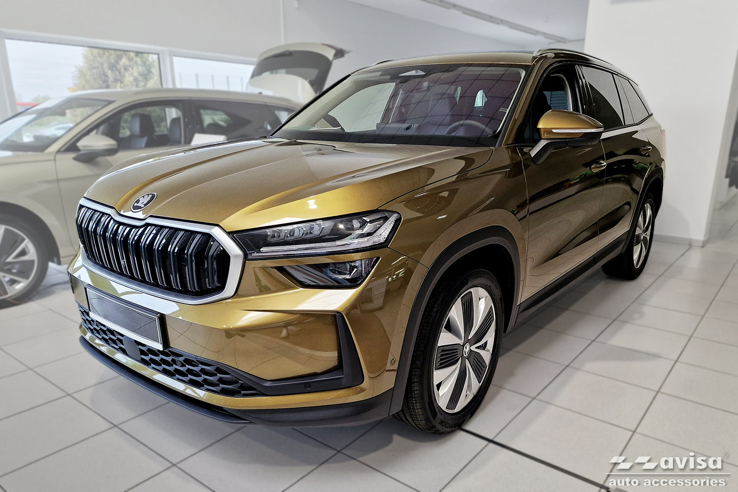 protector de parachoques trasero SKODA KODIAQ negro