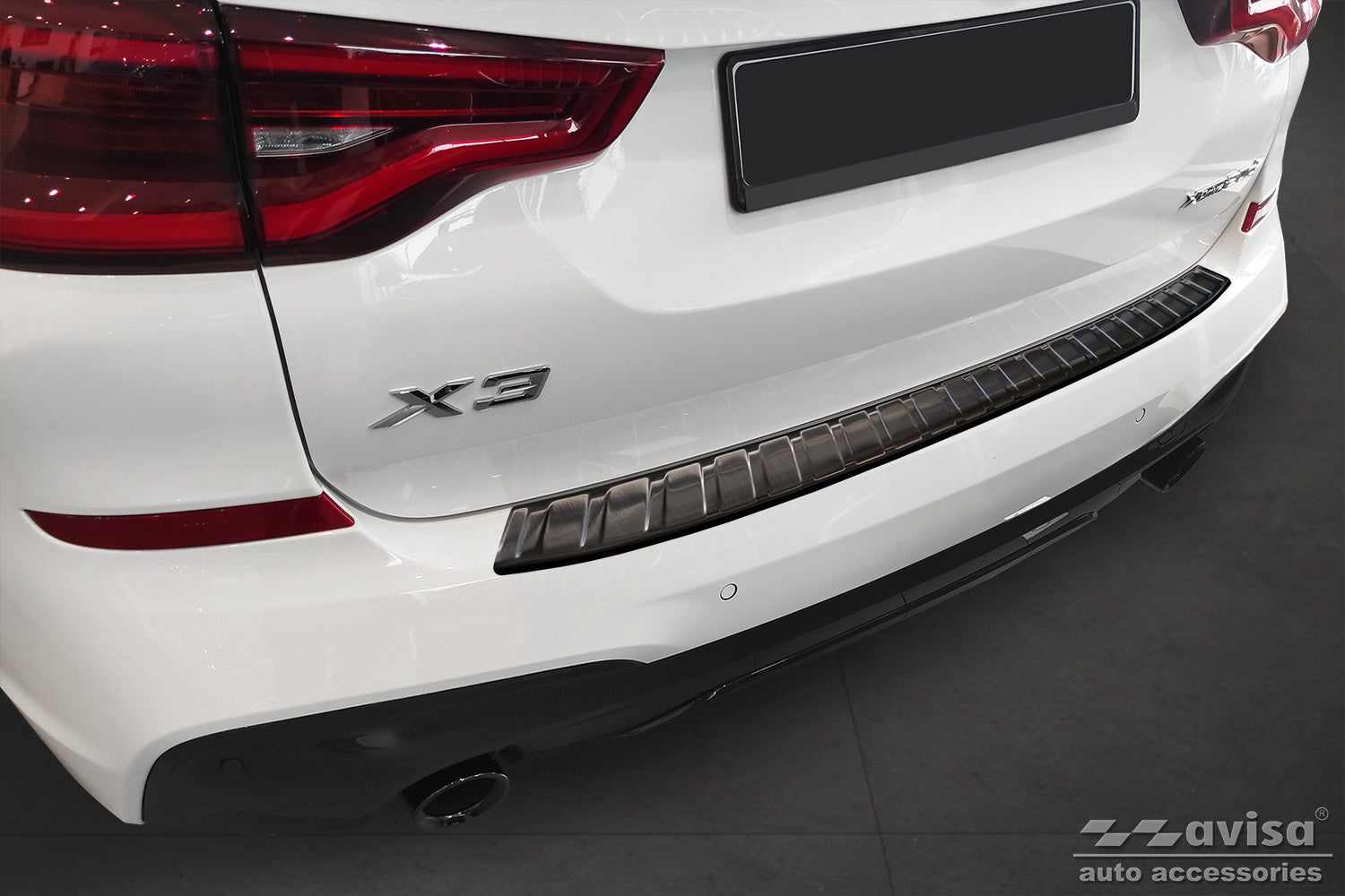 protector de parachoques trasero BMW X3 negro