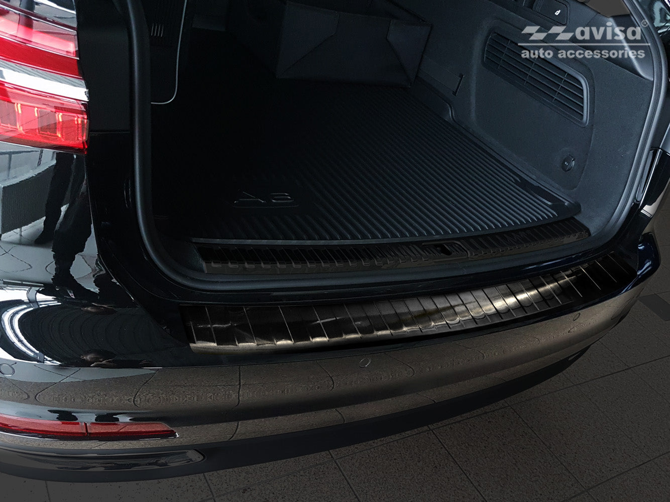 protector de parachoques trasero AUDI A6 C8 negro 2018-2025