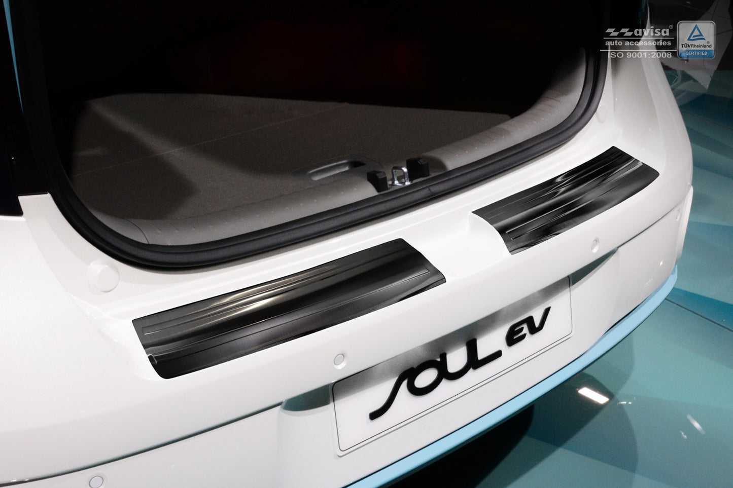 protector de parachoques trasero KIA SOUL EV negro