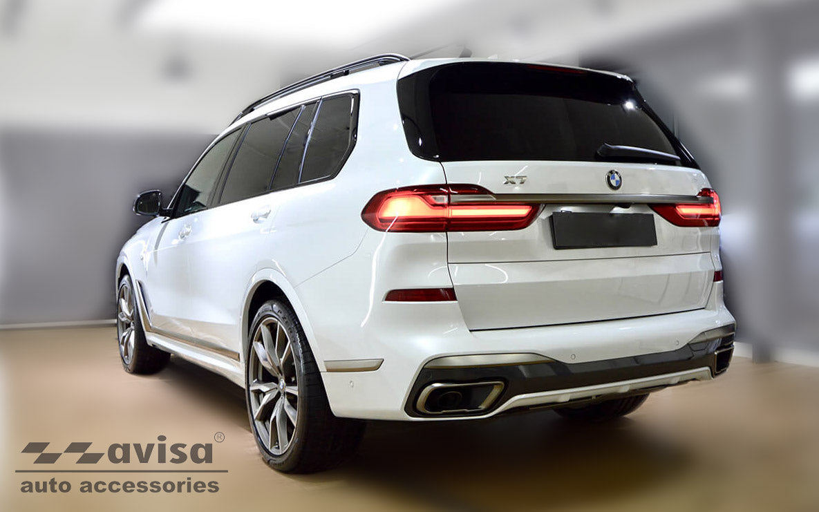 protector de parachoques trasero BMW X7 (G07) M-pak negro