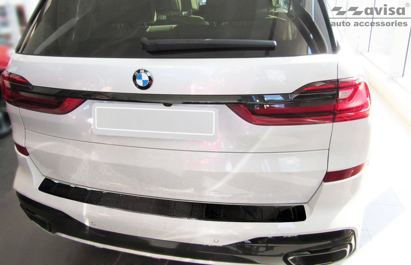protector de parachoques trasero BMW X7 (G07) M-pak negro