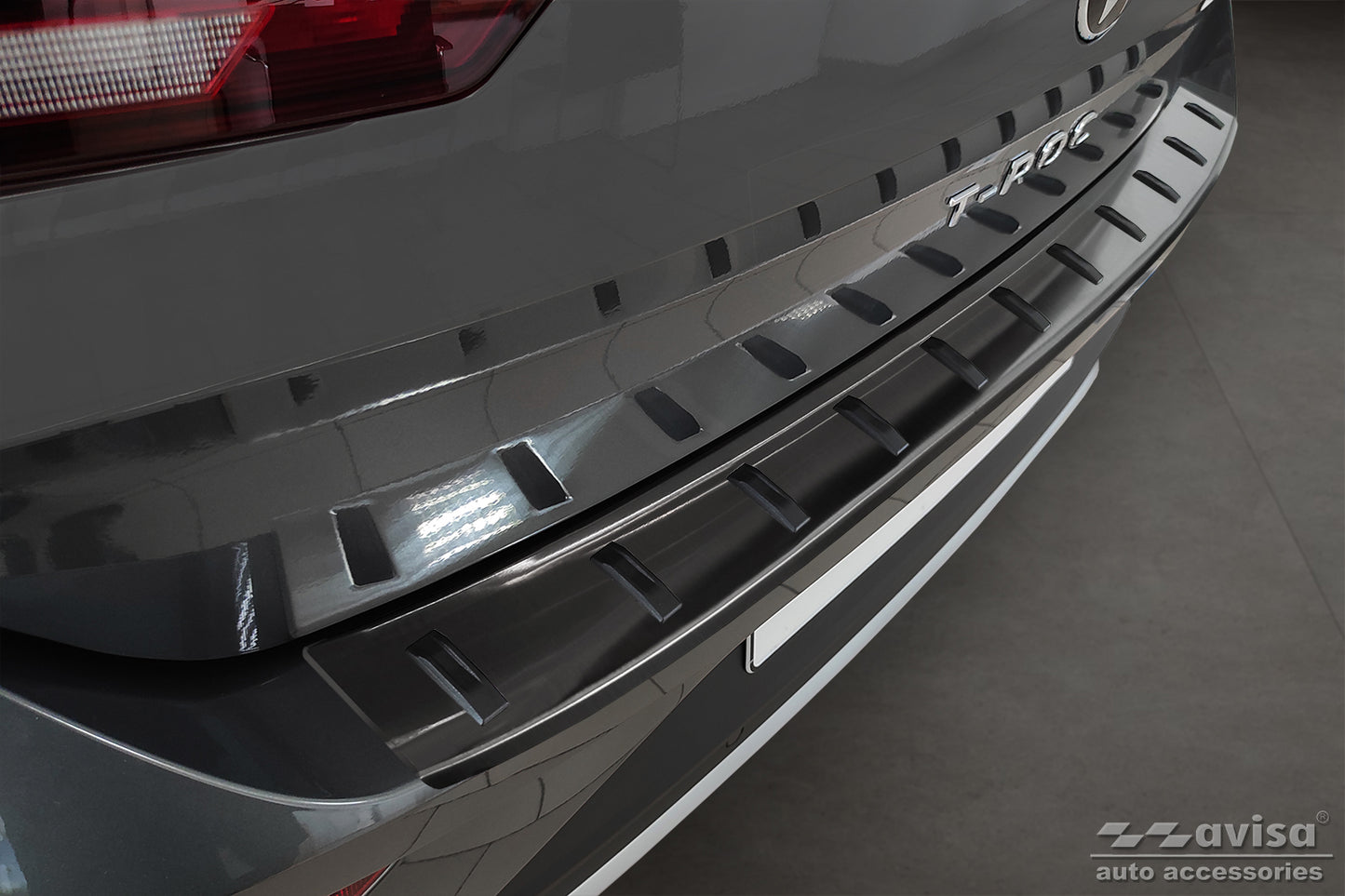 protector de parachoques trasero VW T-ROC cabrio negro