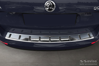 protector de parachoques trasero SKODA OCTAVIA combi plata 2016-19