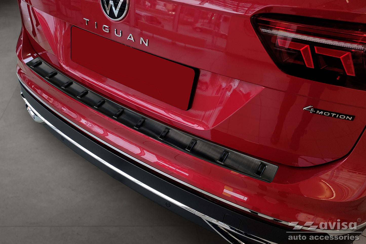 protector de parachoques trasero VW TIGUAN R-Line negro 2015-20
