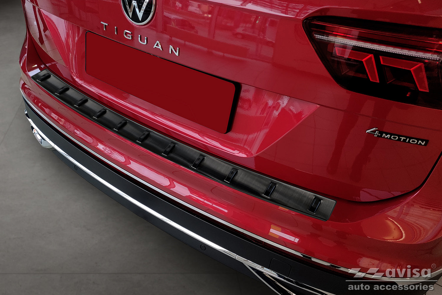 protector de parachoques trasero VW TIGUAN R-Line negro 2015-20