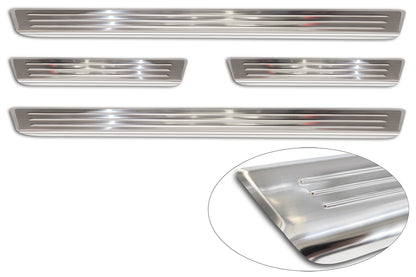 Protector umbral de puertas en relieve VW TIGUAN plata satinado 2024+