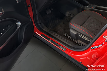 Protector umbral de puertas en relieve FIAT 600 negro
