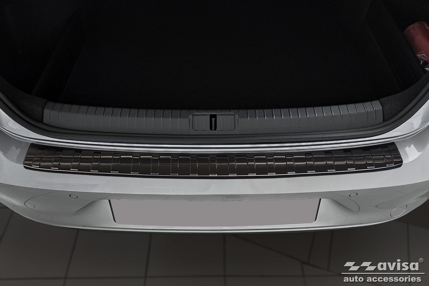 protector de parachoques trasero VW PASSAT B8 negro