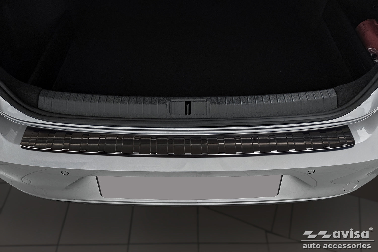 protector de parachoques trasero VW PASSAT B8 negro