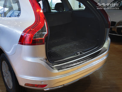 protector de parachoques trasero VOLVO XC60 negro fibra de carbono