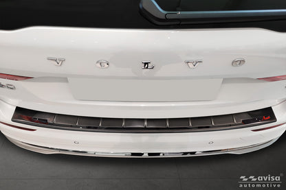 protector de parachoques trasero VOLVO XC60 negro / negro espejo 2017-21+