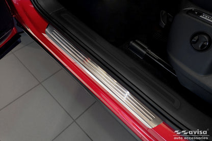 Protector umbral de puertas en relieve VW TIGUAN R-Line plata satinado