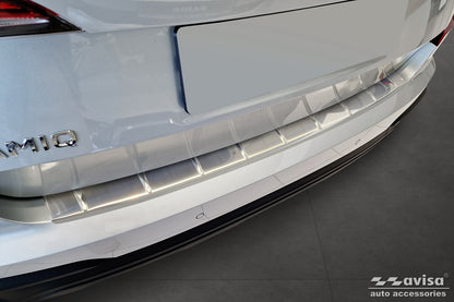 protector de parachoques trasero SKODA KAMIQ crossover plata satinado