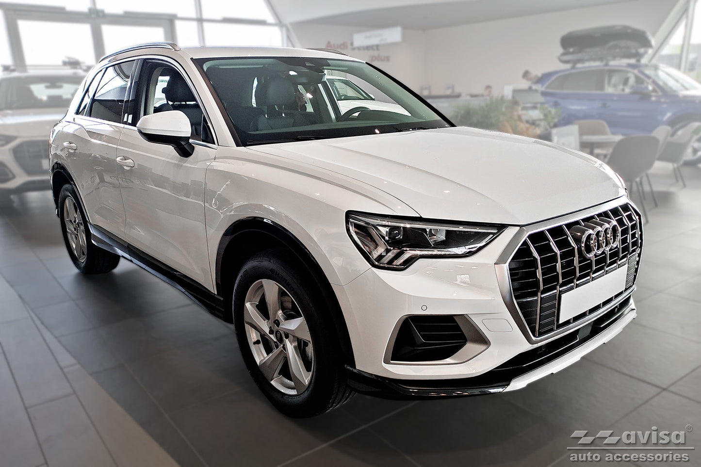 protector de parachoques trasero Audi Q3 crossover negro