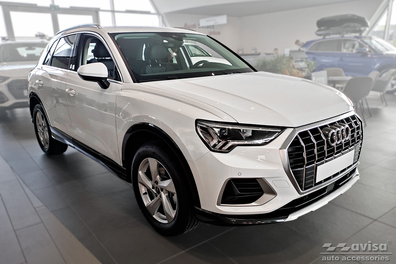 protector de parachoques trasero Audi Q3 crossover negro